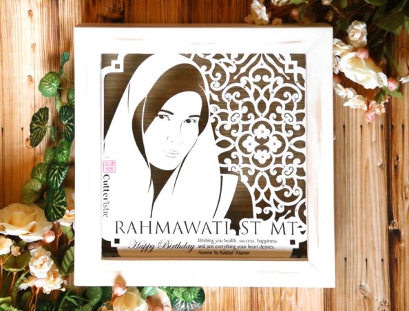 Cutteristic – Kado Ulang Tahun – Rahmawati ST MT (4) Sketsa wajah paper cutting untuk kado ulang tahun yang unik & eksklusif kepada ibu, nenek, tante, teman wanita, sahabat perempuan, istri, pacar