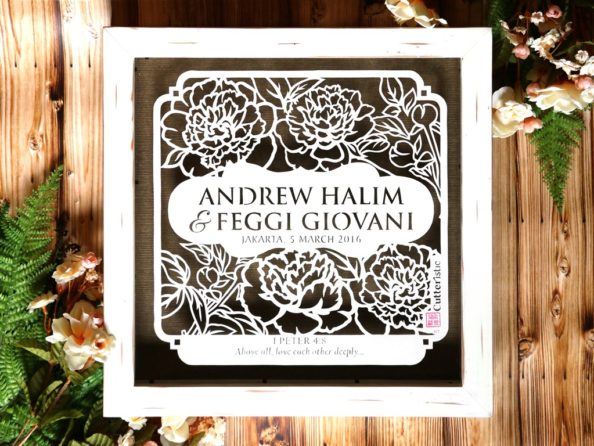 Cutteristic – Wedding Gift – Andrew Halim Feggi Giovani (2) Sketsa wajah paper cutting untuk kado pernikahan unik & eksklusif kepada sahabat, keluarga, teman kerja/kolega